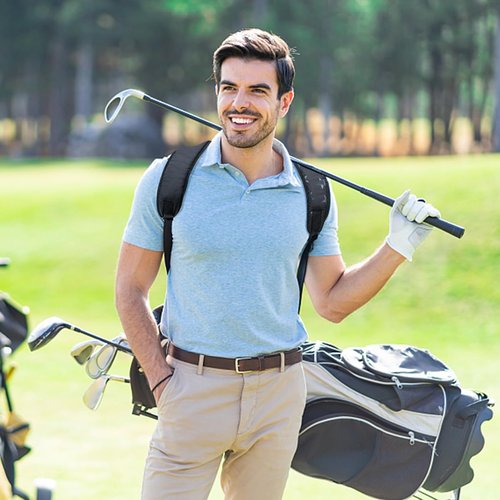 BAIRBRE Golf Bag Straps Replacement Golf Adjustable Waterproof Star Golf Bag Backpack Straps Double Shoulder Golf Bag Carry Strap for Taylormade Callaway and More