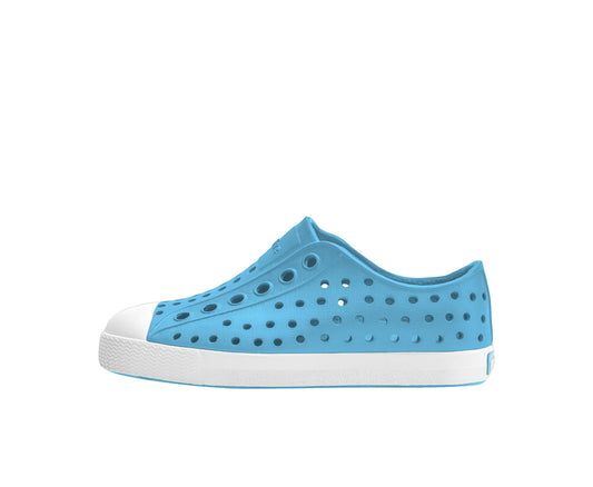Native Shoes Unisex-Kids Jefferson Sneakers, Aquarius Blue/Shell White, 9 Toddler