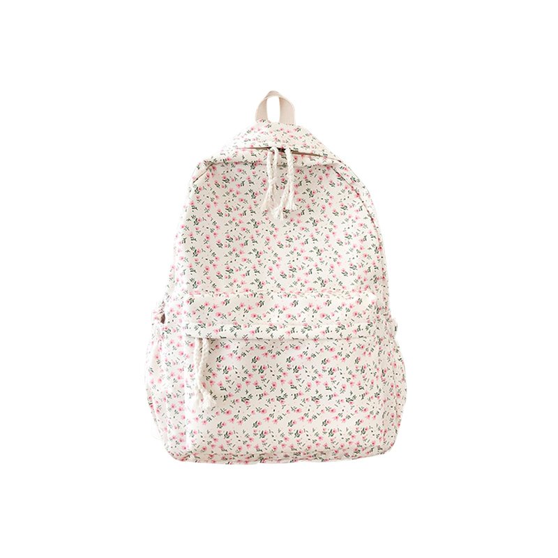 PORRASSO Backpack Casual Daypack Women Lightweight Rucksack Large Nylon Bookbag for Travel Daily Use White B