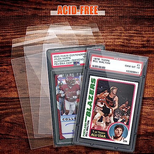 Resealable Graded Card Slab Sleeves for PSA Slabs - 100 Pack