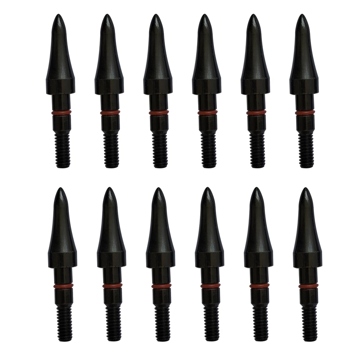 Archery Field Points 17/64 Inch 9/32 in 19/64 Inch 5/16 in (12 Pack) for Field Target Practice Shooting (5/16″-100grains)