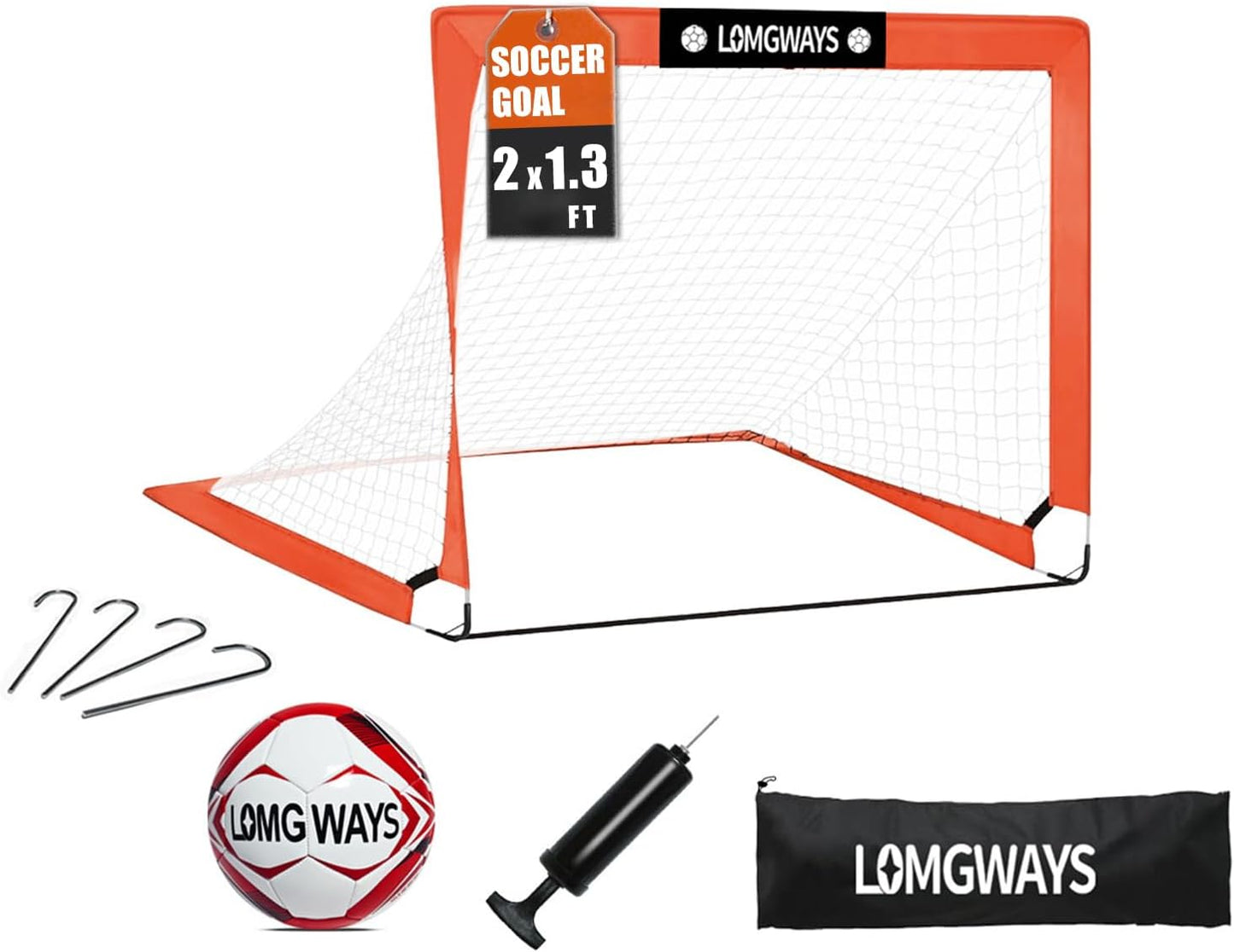 Soccer Goal by [Brand Name] - Foldable Frame Net for Kids & Youth | Indoor & Outdoor Use with Carry Bag - Easy Setup