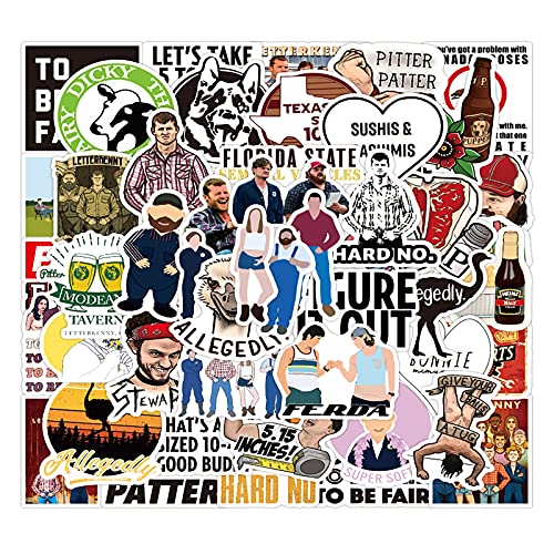 50pcs Waterproof Vinyl Stickers - Funny TV Show Designs