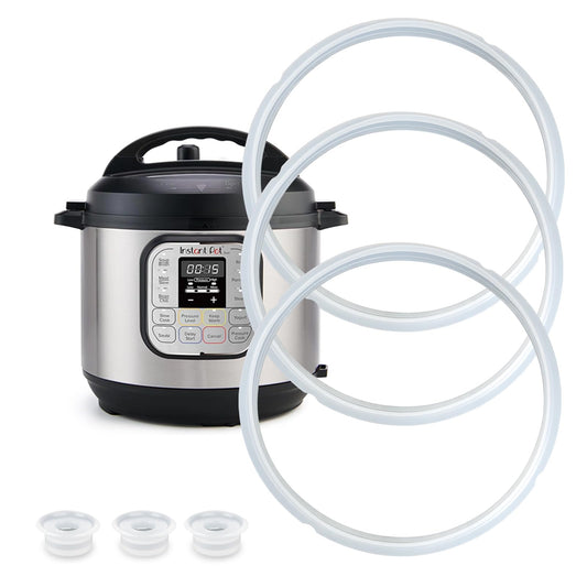 3 Pack Silicone Sealing Rings for Instant Pot 6 Qt, Inner Pot Seal Ring, Replacement Seal Gasket, Food-Grade Silicone Sealing Rings