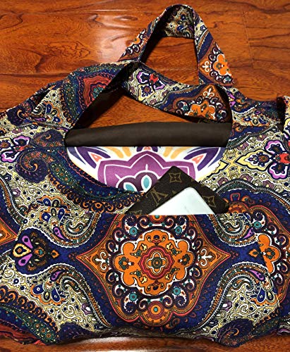 Large Yoga Mat Bag with Pockets - Celestial Design