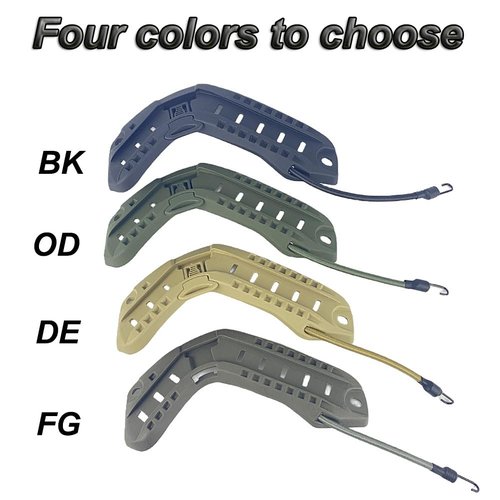 H World Shopping Tactical Airsoft Helmet Side Rail Guide Set + NVG DEVGRU Lanyard for Fast PJ BJ HighCut Helmet DE