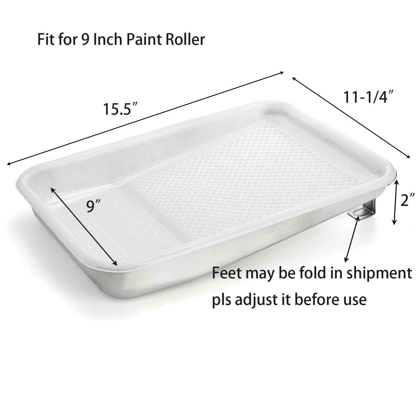 Jucoan 9 Inch Paint Tray and Liners Set, 20 Pcs Plastic Paint Tray Liners and 1 Pc Metal Paint Roller Tray, Easy to Clean Paint Pan with Disposable Paint Pan Liners for for DIY Home Wall Painting
