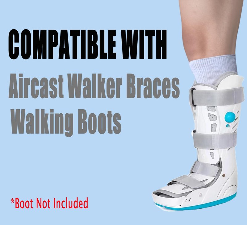 CIRZUEX 2 Pairs Walking Boot Socks Replacement Liner for Air cast Walking Boot Fracture Surgical Orthopedics Socks Knee High