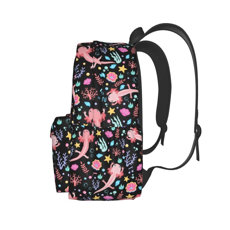 MOLIAN Axolotls Stylish Backpack With Adjustable Padded Shoulder Straps Daypacks For College Travel One Size
