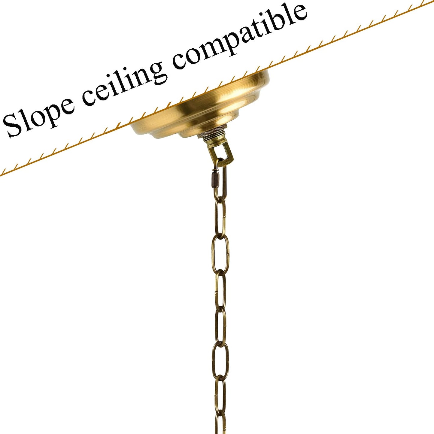 MAYOMAJO 5-5/16 Inch Light Canopy Kit with 6 Feet Hanging Chain, Heavy Duty, Replacement Cover Plate for Chandelier, Pendant Light, Swag Light, Ceiling Fan, Flower Basket or DIY Projects (Bronze)