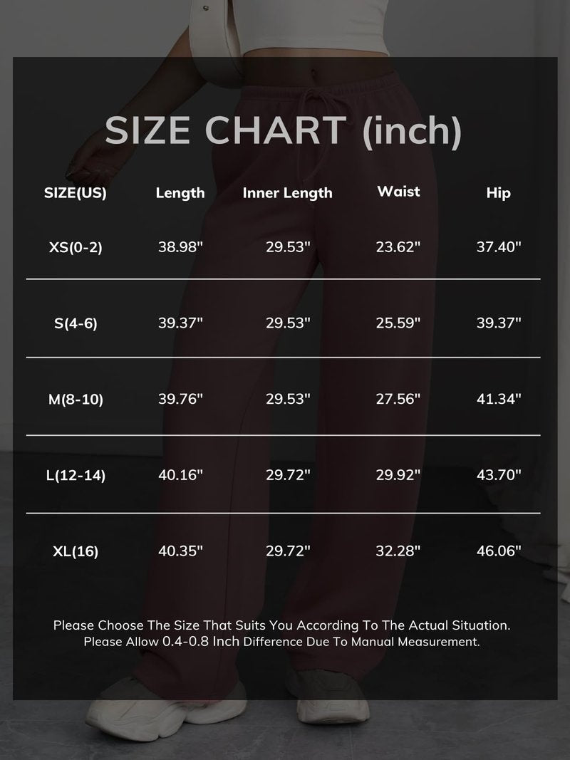 ATHMILE Womens Sweatpants Wide Leg Barrel Pants Baggy Joggers Low Waist Fall Fashion Winter Clothing Pockets 2026 Black