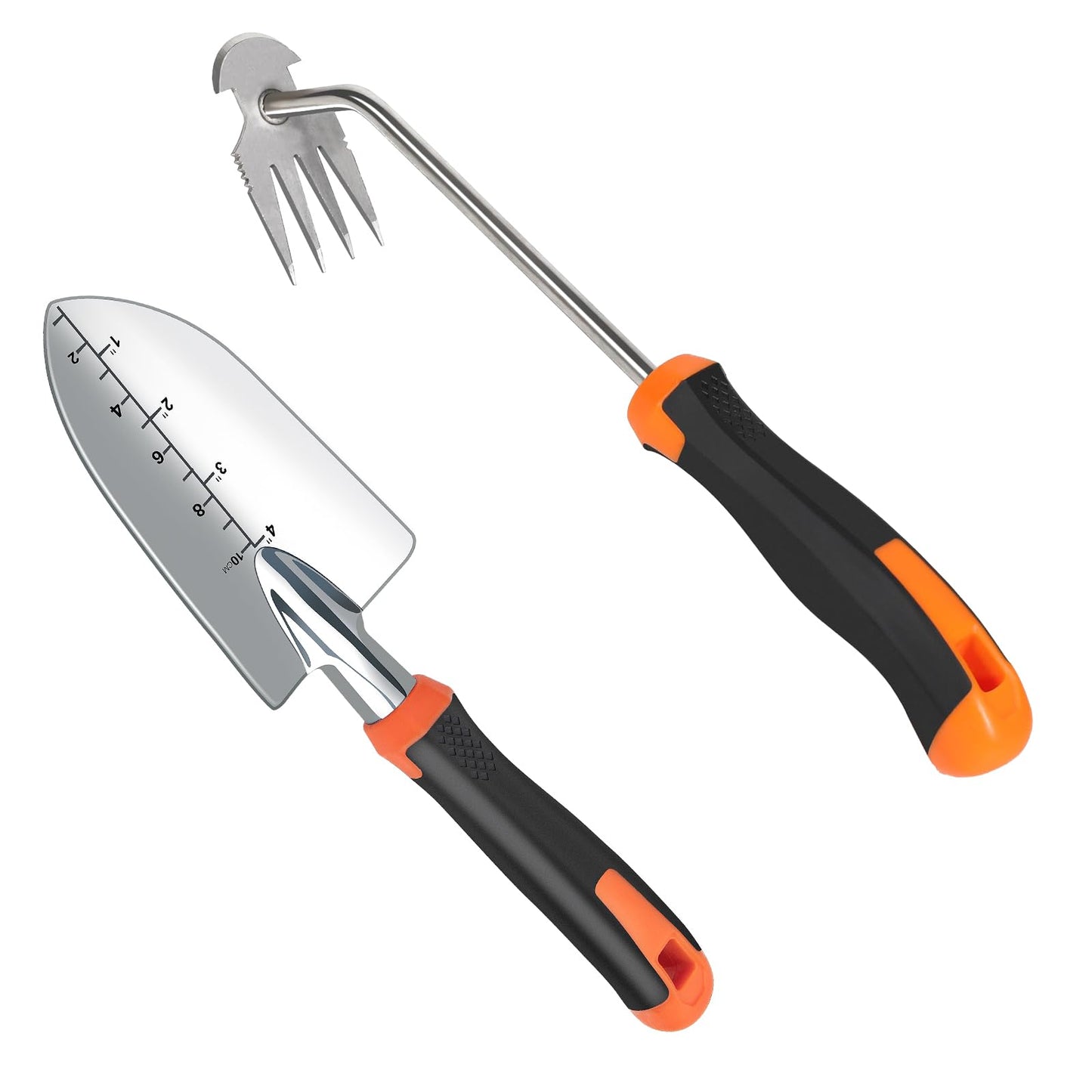 Weed Puller Tool and Garden Shovel, Fecsam Weeder, Sturdy Manual Hand Trowel Spade - Comfortable Handle for Gardening Yard Grass Dandelion Root Pulling, Digging