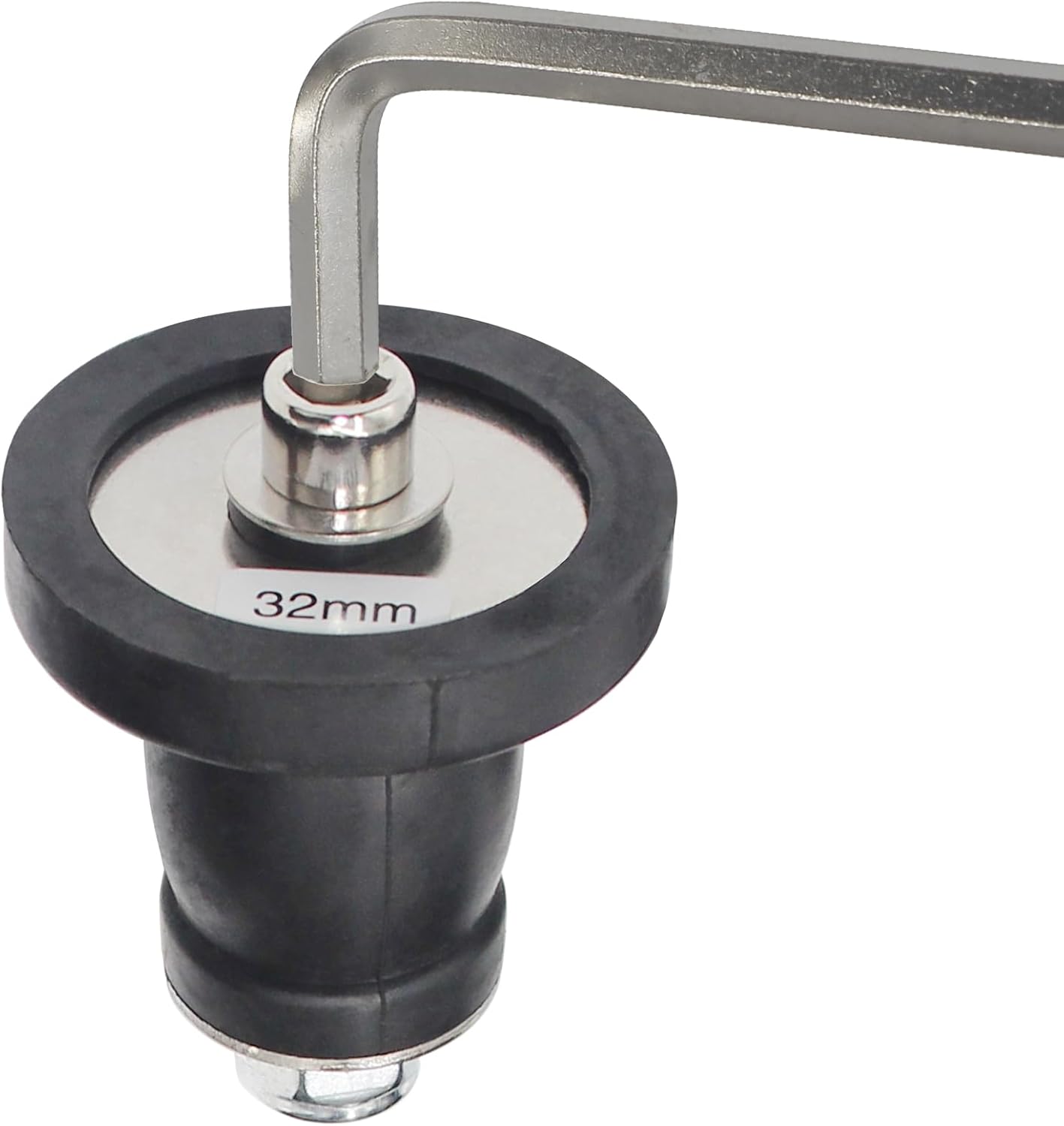 Regine Switzerland Expandable Mechanical Seal - Durable Rubber Scupper Plug with Stainless Steel Handle | 1-5/16 to 1-9/16 in Sewer Cap Cover