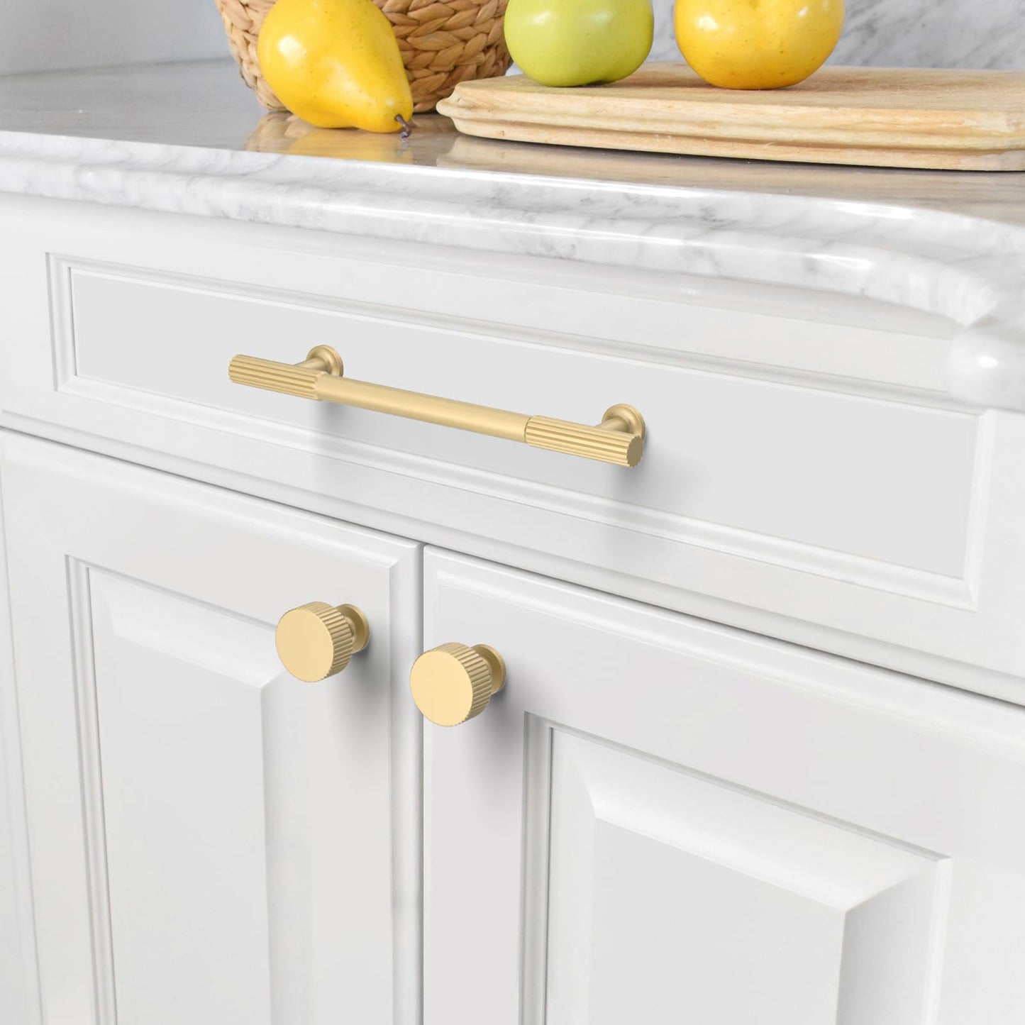 Asidrama 30 Pack Brushed Gold Kitchen Cabinet Knobs Drawer Cabinet Hardware Zinc Knobs for Dresser Drawers