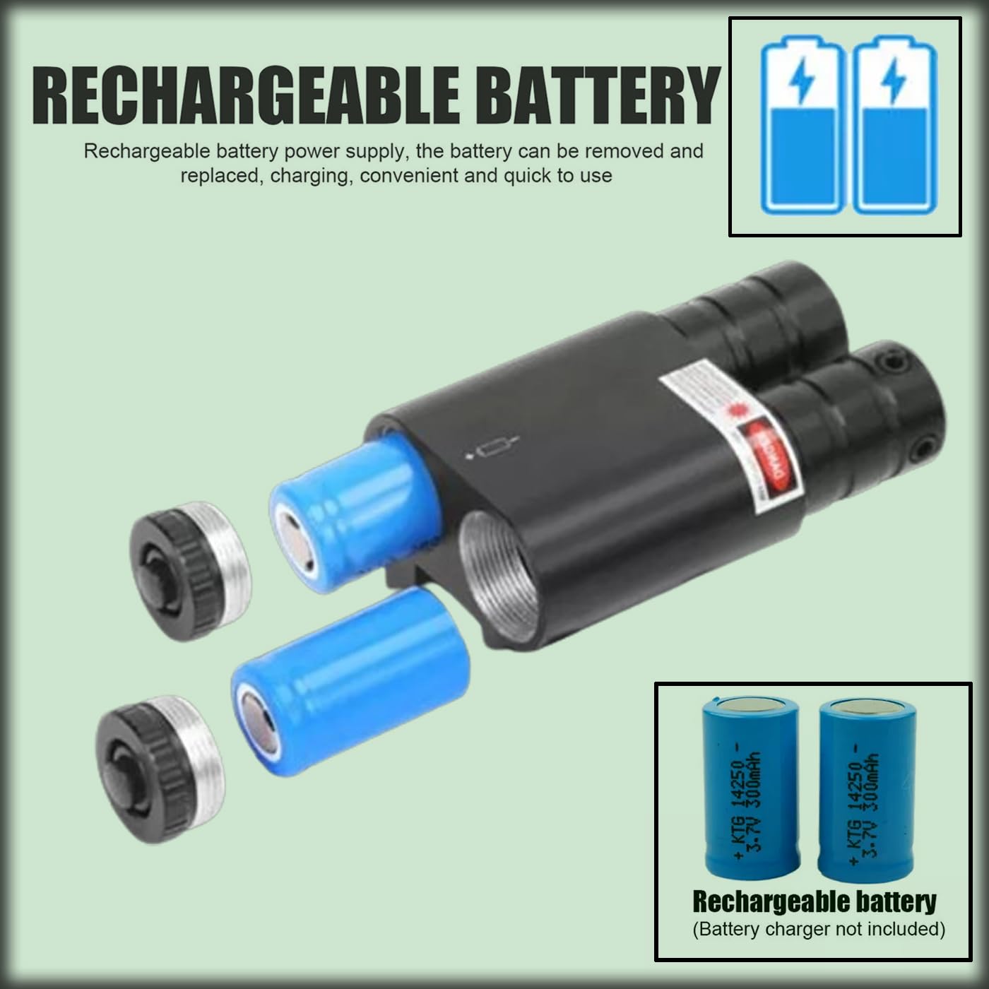 GOTICAL Pack of 2 Tactical Combo LED Flashlight and Green Laser Sight Tactical Output That Exceed < 5mW not exceeding 5mw (Pack of 2 - White Flashlight and Blue Laser)