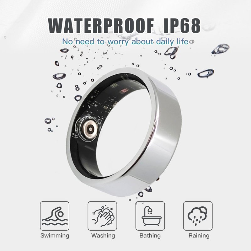 Kuxlagz Smart Ring Health Tracker for Women Men, Sleep Tracker with Heart Rate and Blood Oxygen, Fitness Ring for Activity Monitoring, 15 Days Battery, No Subscription, Titanium Alloy(Rose Gold, #12)