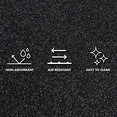 MotionTex 8ft Fitness Equipment Mat for Home Gyms, Black, 96"L x 30"W x 0.1"Th