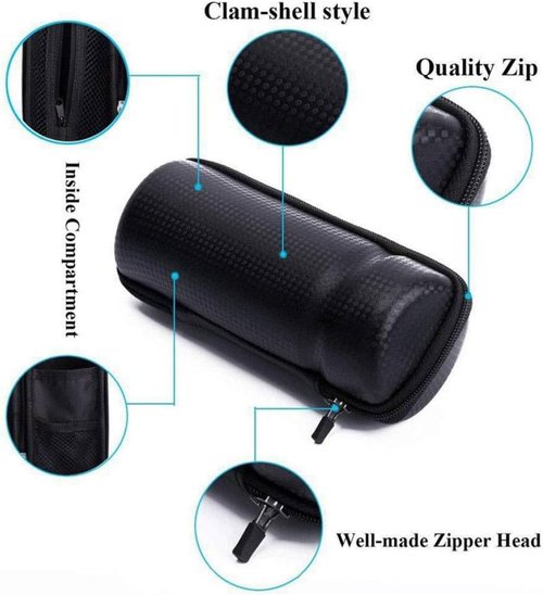 HERCHR Bikes Tool Bag, EVA Bottle Shaped Portable Cycling Repair Tool Kit Storage Holder Case Water Proof MTB Road Bikes Pouch for All Kinds of Bicycles Repair Pouch with Zipper (Small carbon black)