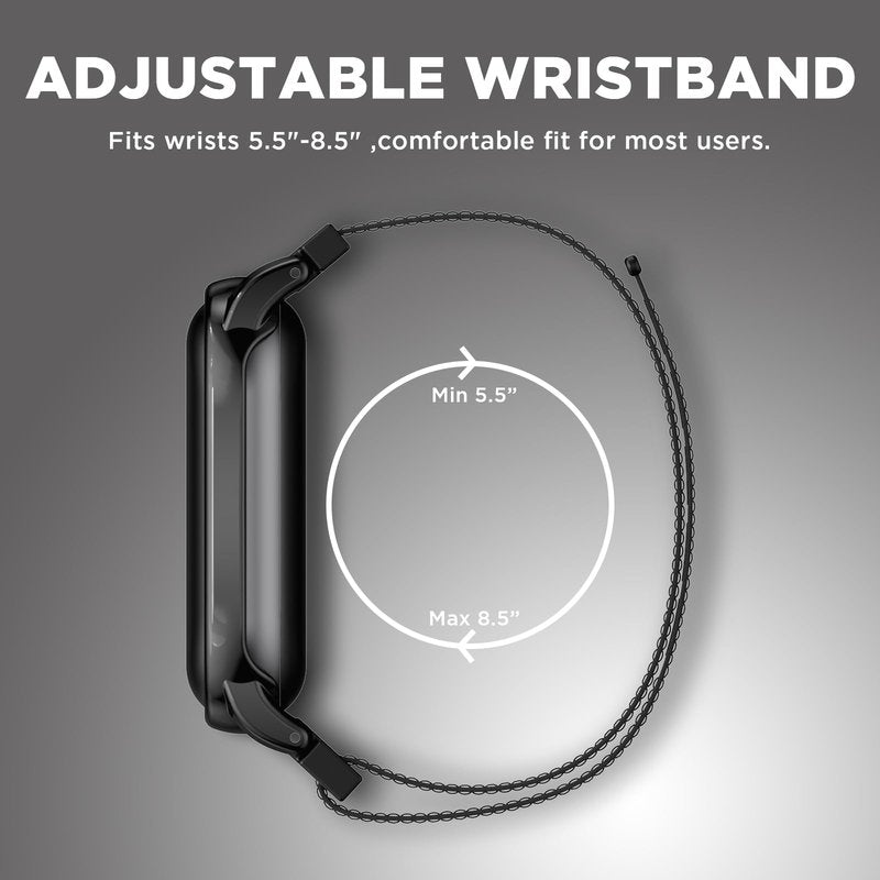 Wacanc ﻿Quick Release Nylon Wristband Compatible with Plaud NotePin Voice Recorder,PC Case with Soft Adjustable Wearable Strap for Plaud NotePin S (2025),Replacement Nylon Strap Accessories (Black)