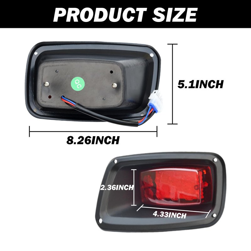 Orle Oko Golf Cart TXT LED Tail Light Kit Compatible with EZGO TXT Led Light 1996-2013 Gas and Electric Rear Replace 12V Light Kit Assembly For EZGO TXT Gas and Electric