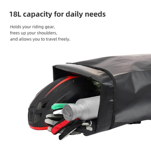SOUUXIU 18L Bicycle Pannier Bag Waterproof Multi-Functional 1PCS/2PCS, Dry Sacks Bike Saddle Bag Quick Release Bike Rear Rack Bag Large Luggage Trunk Bag for Mountain Bikes/Road Bikes