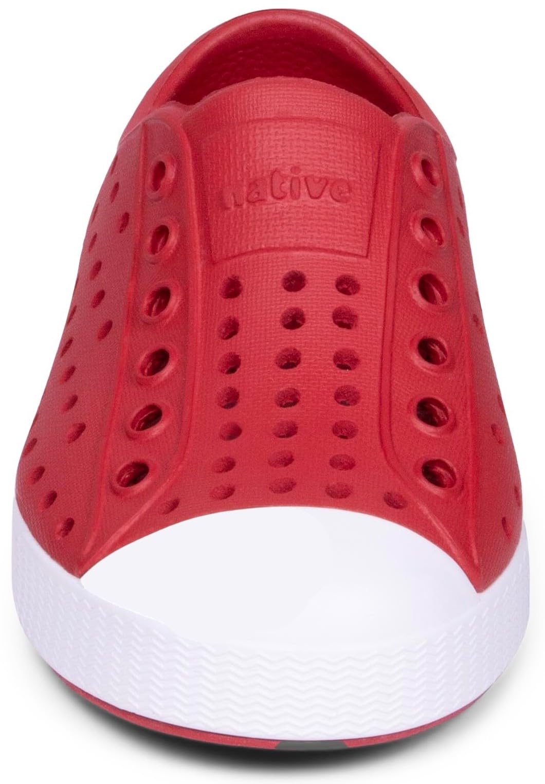 Native Shoes Unisex-Kids Jefferson Sneakers, Ruby Red/Shell White, 7 Toddler