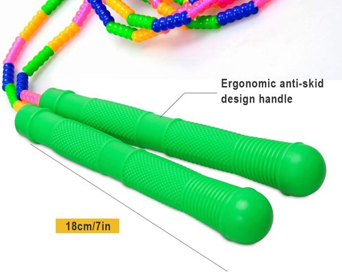 Coolrunner Double Dutch Jump Rope - 16 FT Soft Beaded Skipping Ropes for Kids & Adults | 2 Pack