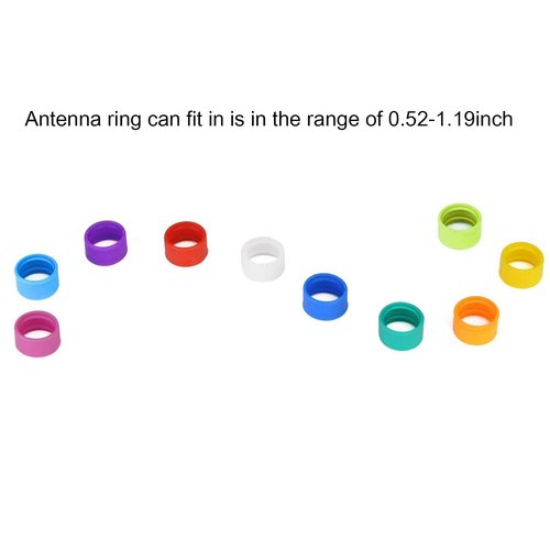Retevis Two Way Radio Antenna Rubber Ring Color Bands Compatible with Retevis H-777 RT22 RT21 RT27 RT22S RB18 RT17 RT18 RT19 RT28 H-777S Walkie Talkies,Rubber Ring Identify and Classify (10 Pack)