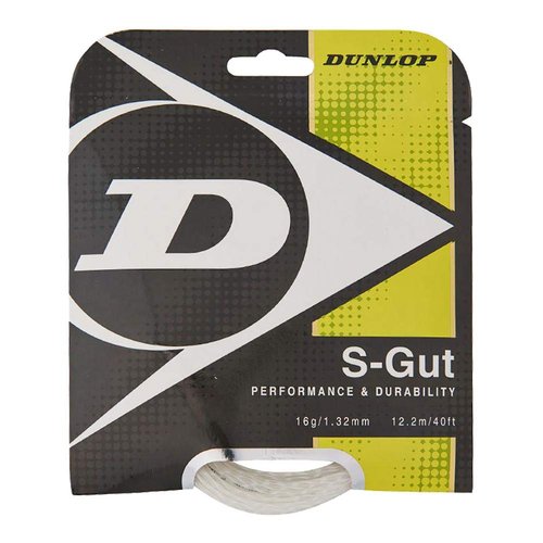 Dunlop Sports S Gut White Tennis String Set (16G)