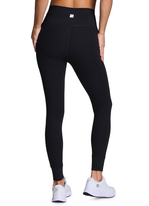 Avalanche Women's Squat Proof Drawstring Waist Gym Hiking Legging Fitted Jogger with Pockets Jet Black S