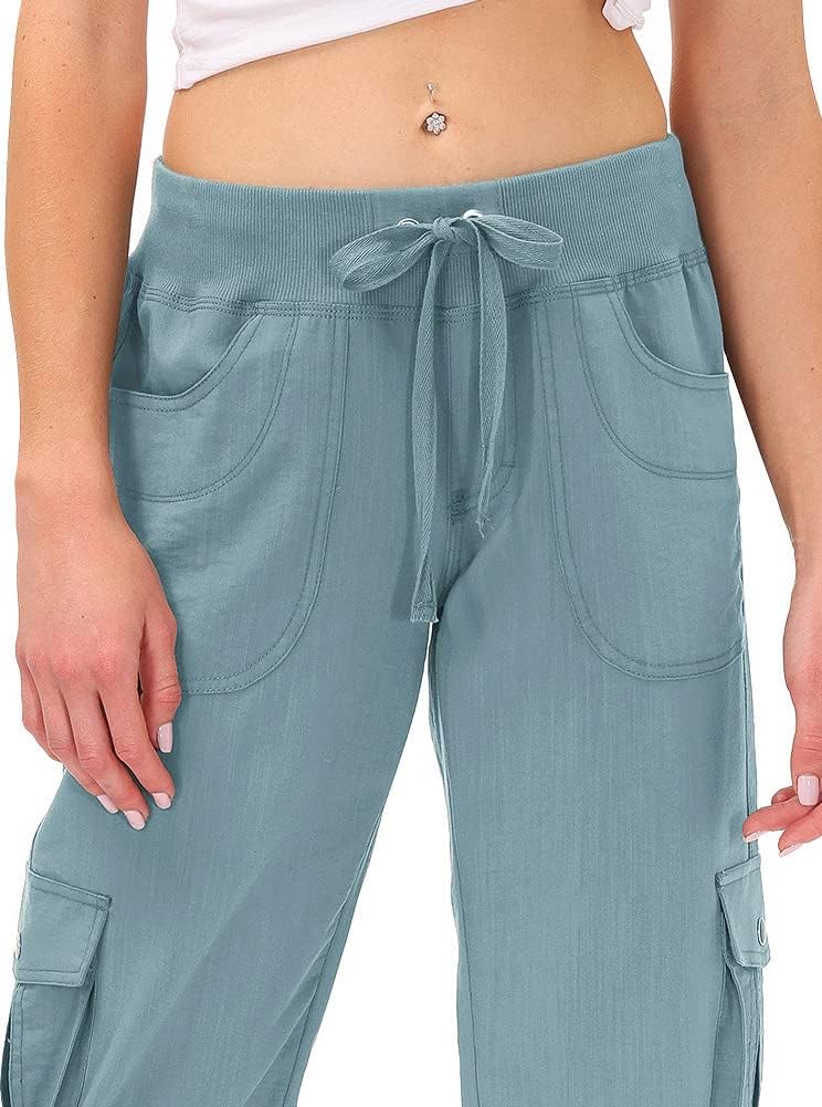 MoFiz Women's Capri Pants - Lightweight Casual Capris with Pockets for Hiking | Loose Fit & Dressy