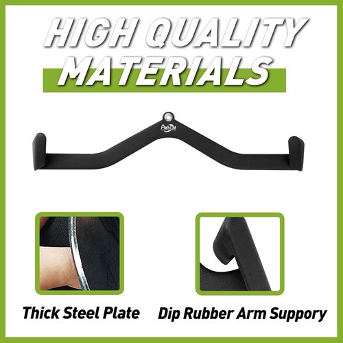 AWNOM LAT Pulldown Attachments for Cable Machines, Cable Machine Attachments for Home Gym T Bar V Bar LAT Pulldown Machines Attachments, Back Tricep Bar Strength Training Handle Grip