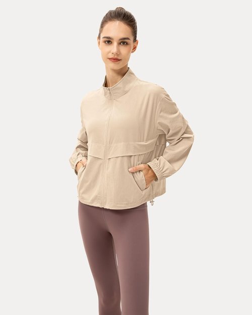 Locachy Women's Lightweight Athletic Jacket - Zip Up, Windproof, Sun Protection | Ideal for Outdoor Workouts