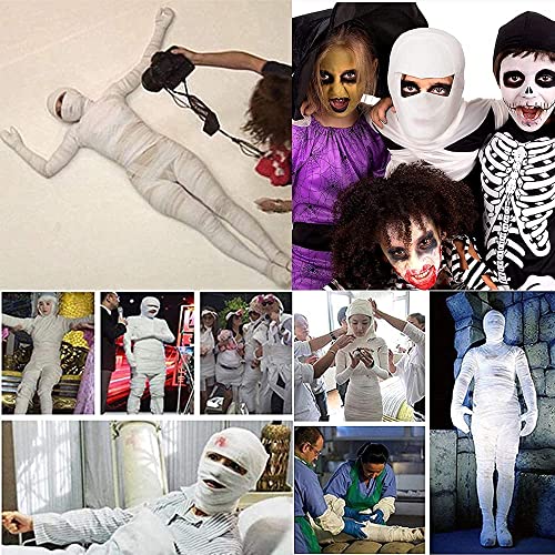 Self-Adhesive Mummy Bandage Wrap - 2 Rolls for Halloween Costumes