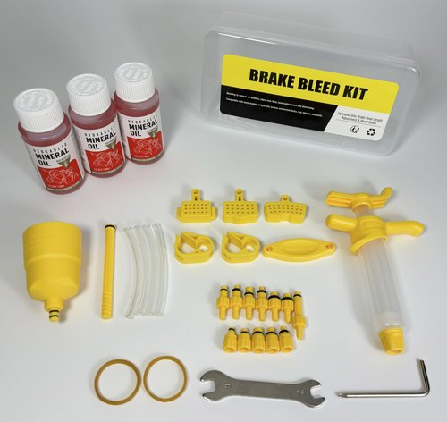Brake Bleed Kit for Shimano,TEKTRO Hydraulic Disc Brakes,with 180ml Mineral Oil Fluid & Reusable 20ml Syringe,Bike Bleeder Tool for MTB/Road/E-Bikes with Various Adapters for Self Repair &Maintenance