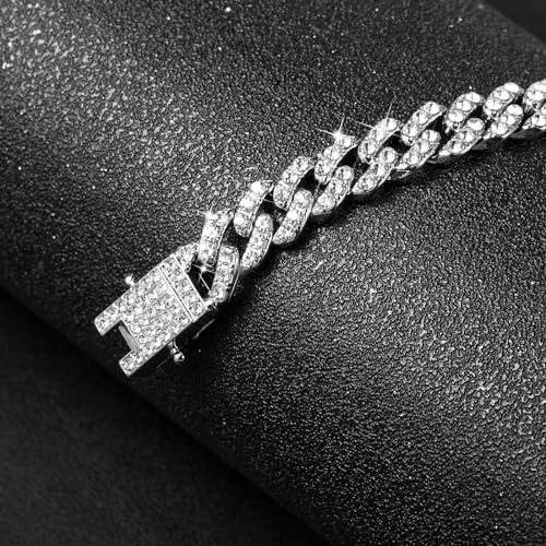 Diamond Charm Tumbler Accessory - Silver Rhinestone Chain