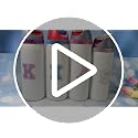 Rhinestone Letter Stickers for Owala Bottle - K, Pink