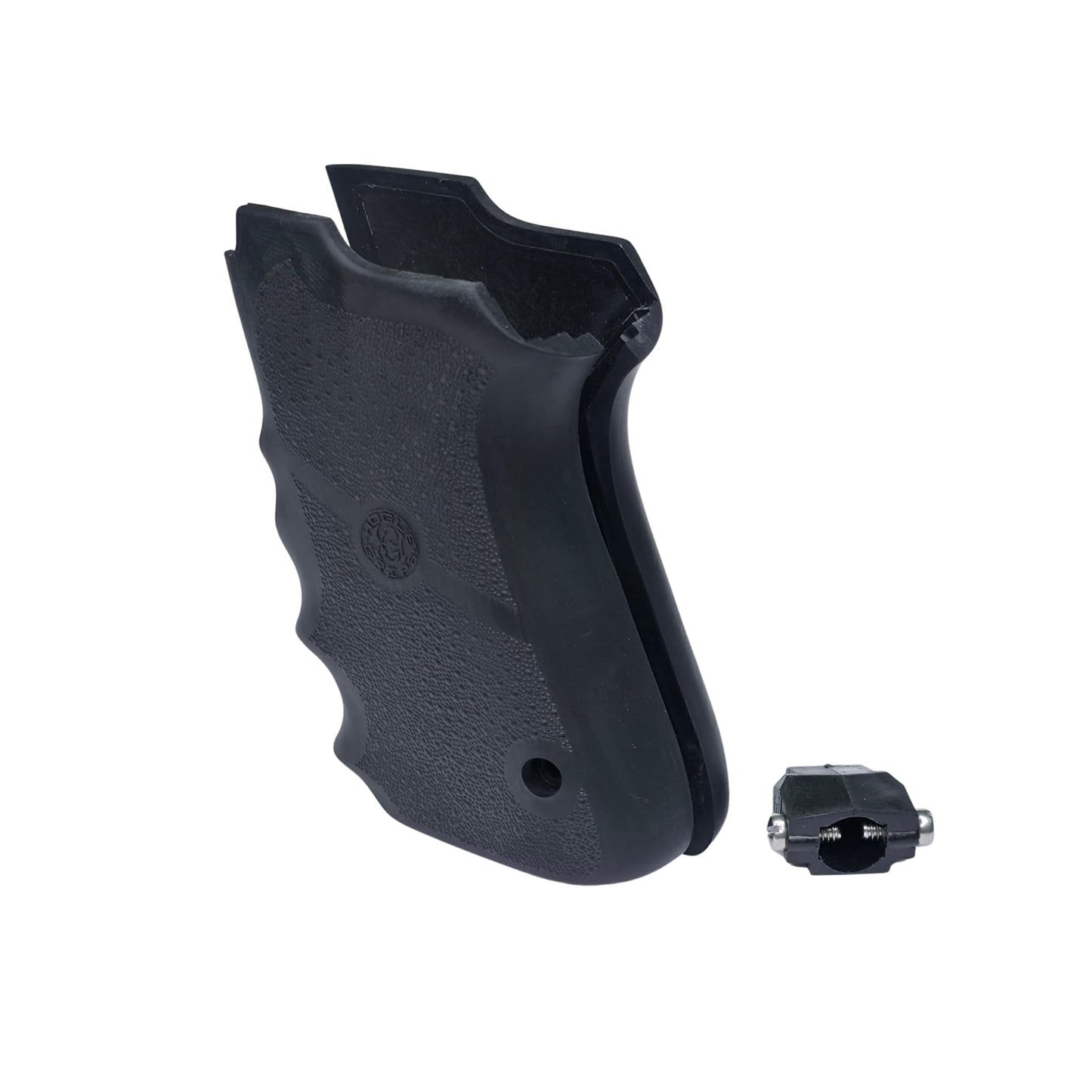 Hogue OverMolded Rubber Grip with Finger Grooves for S&W 6906 Series, Black - 69000
