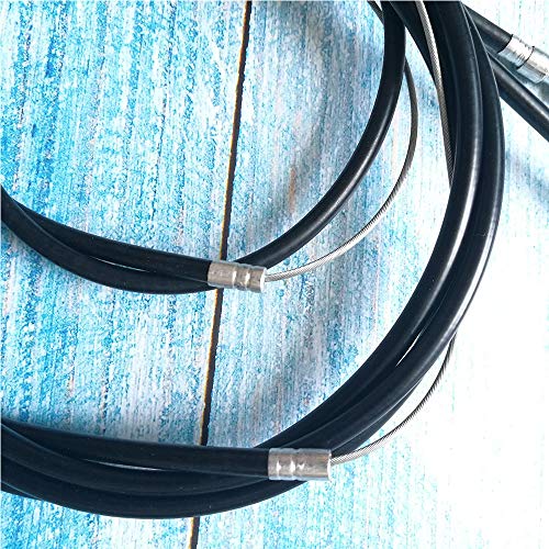 Bicycle Brake Cable Set - Front and Rear Universal Black Wire Kit