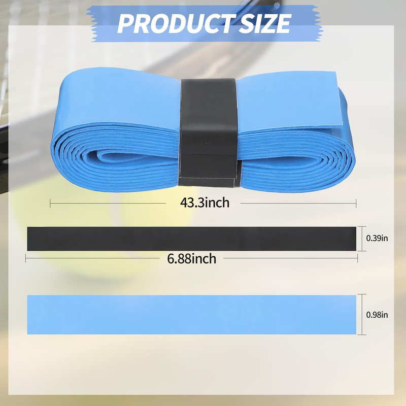 Creztail Tennis Racket Grip Tape, 10 Pieces Precut Sweat-Absorbing Tennis Overgrip Tape, Anti-Slip and Dry Feel Tennis Tape for Pickleball, Badminton & Tennis (10 Colors)