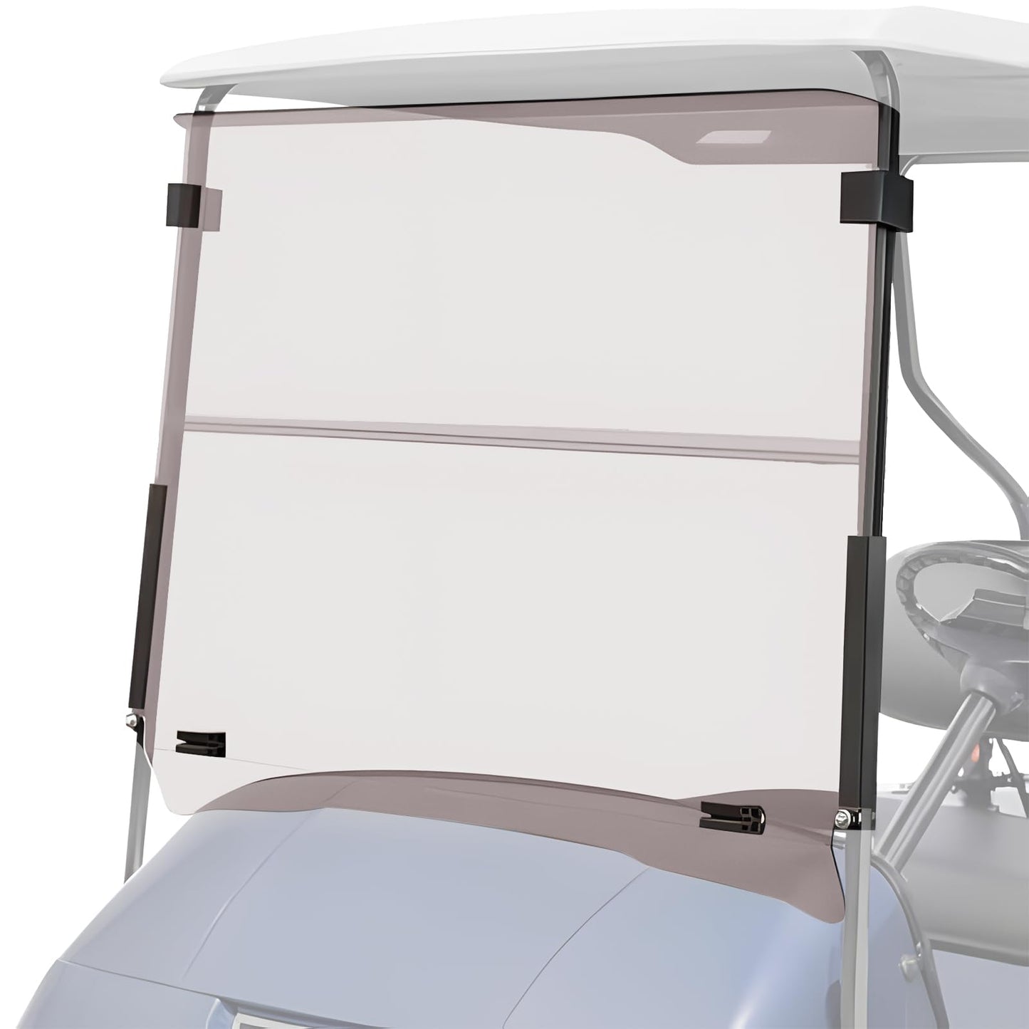 FAHKNS Golf Cart Windshield, For EZGO TXT Medalist 1995-2013 Foldable Golf Windshield Replacement, Impact Resistant Tinted Acrylic Front Windshield For Golf Cart