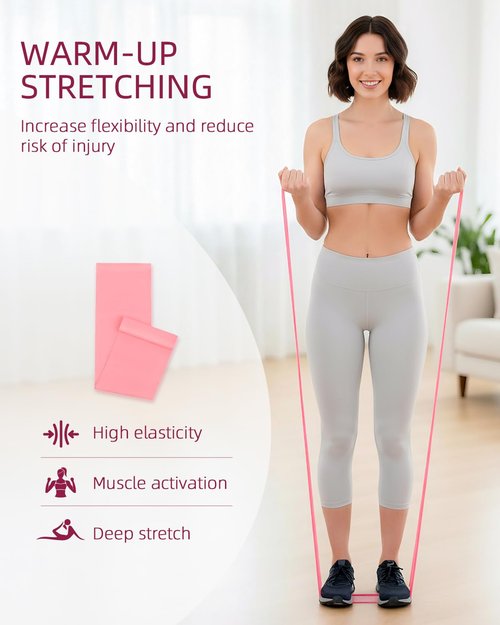 Abahub Pilates Ring Set, Home Workout Pilates Equipment Pilates，14”Magic Circle, 9”Mini Ball, Yoga Bands, Hoop for Women Home Fitness, Toning Arms, Thighs/Legs & Core, Pink Set