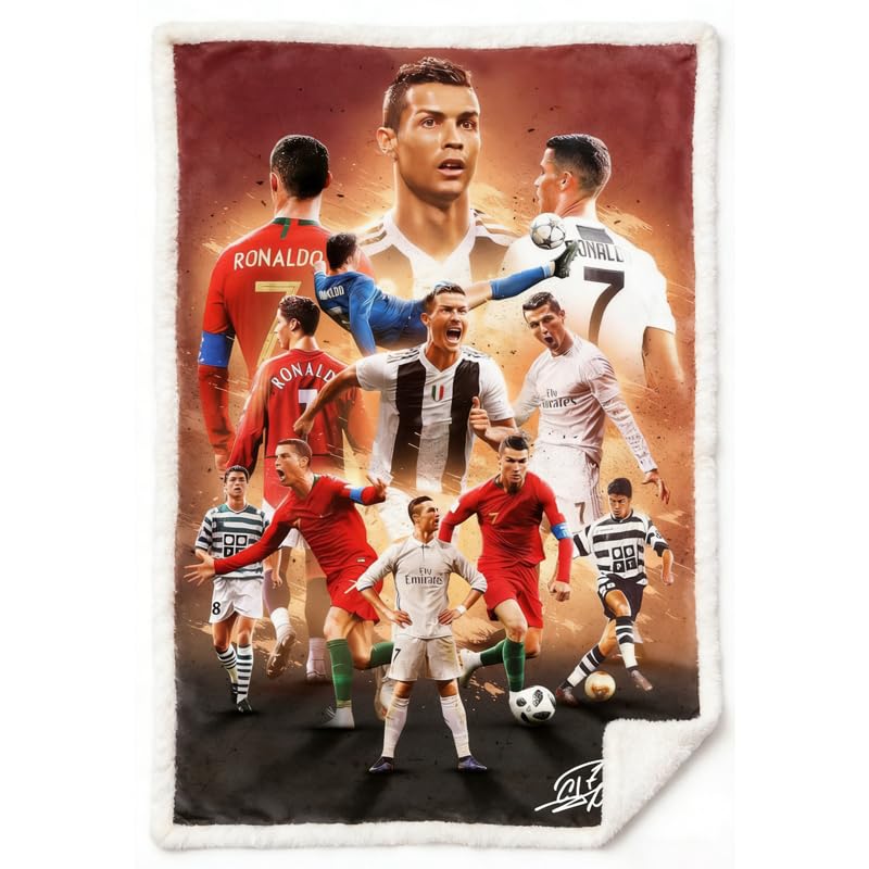 Cristiano Ronaldo Blanket for Kids - Ultra-Soft Throw 50" x 40"