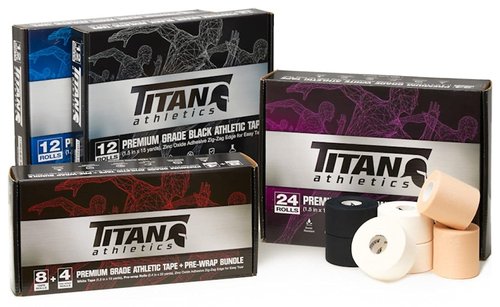 12 Pack White Athletic Tape (45ft Rolls) - Athletes Trainers Injuries & First Aid - Premium Medical Sports Tape - Wrap & Support Ankles & Wrists - Easy Tear Design with Zinc Oxide & No Sticky Residue