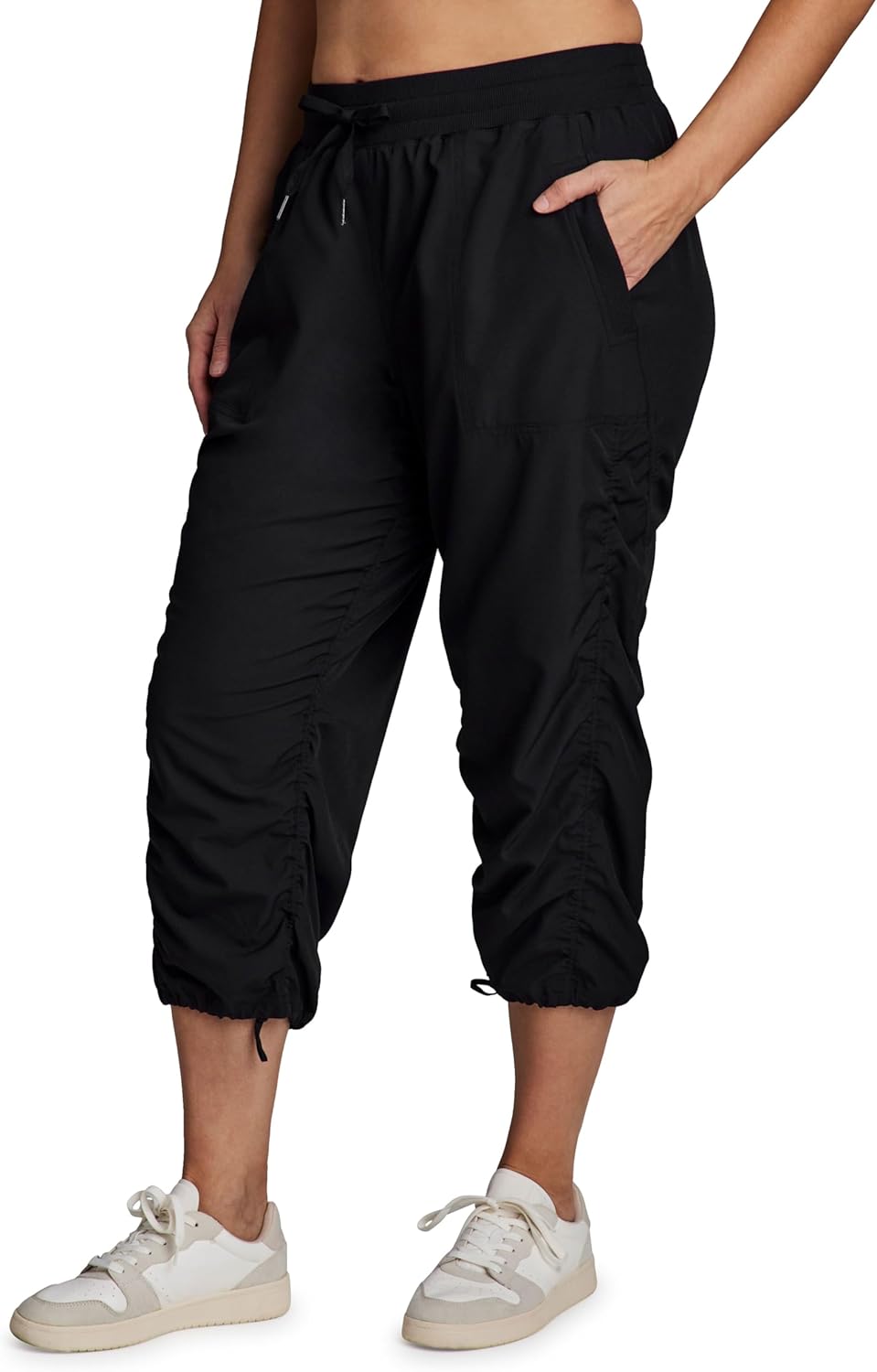 RBX Active Plus Size Capri Pants - Lightweight Woven Design for Comfortable Fit | Stylish Body Skimming