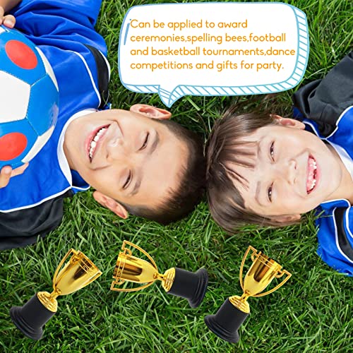 24 Pack Mini Trophy Cups - Gold Plastic Awards for Kids