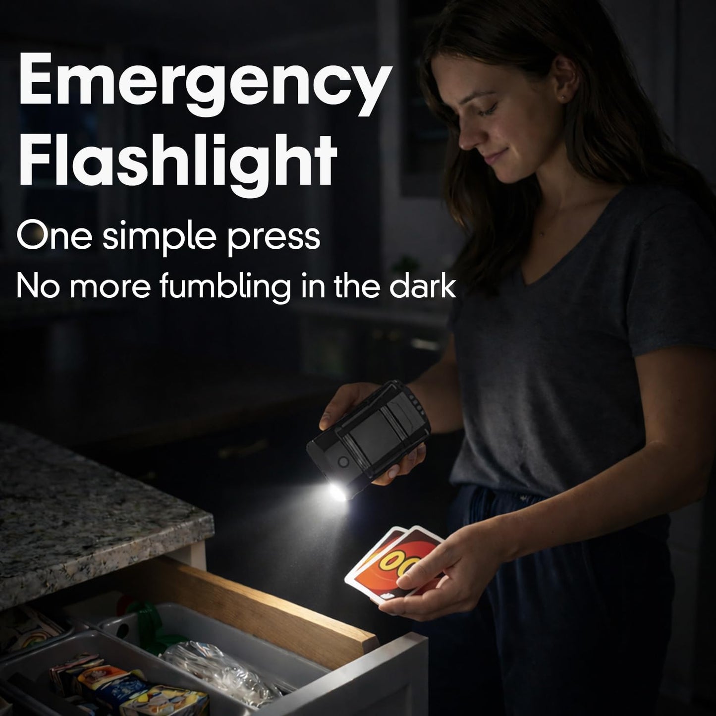 Skiennix Rechargeable Emergency Lanterns - USB-C & Solar Backup | 4 Pack, 1600mAh, 30H Runtime, Compact for Camping