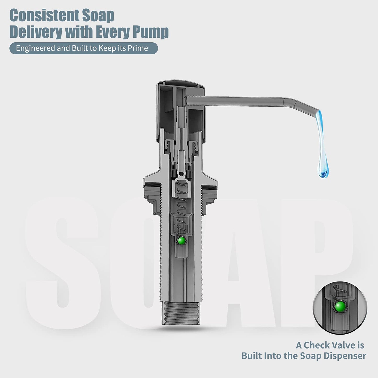 Casavilla Black Kitchen Faucet with Soap Dispenser, Faucet with Light, Faucet for Camper Farmhouse RV Kitchen Sink, Single Handle Stainless Steel Kitchen Sink Faucets with Pull Down Sprayer