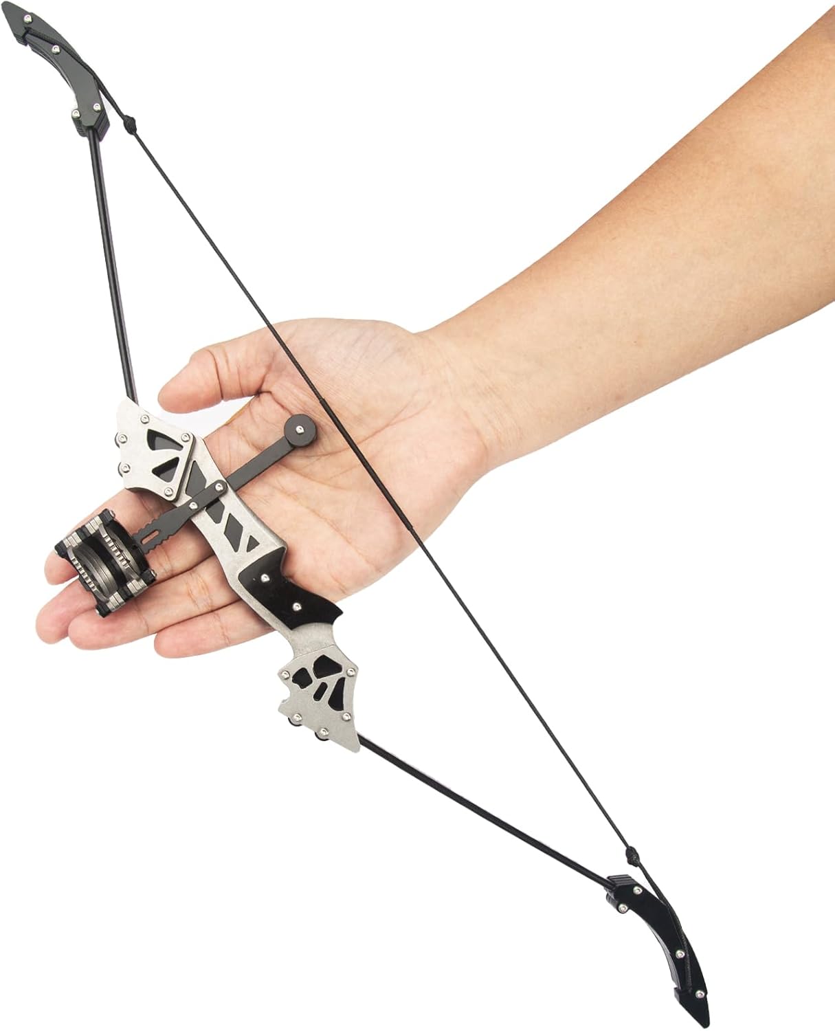Skiennix Mini Compound Bow Set - 5.9"/7.2"/18.7" Archery Bow with Arrows for Hunting & Shooting Fun