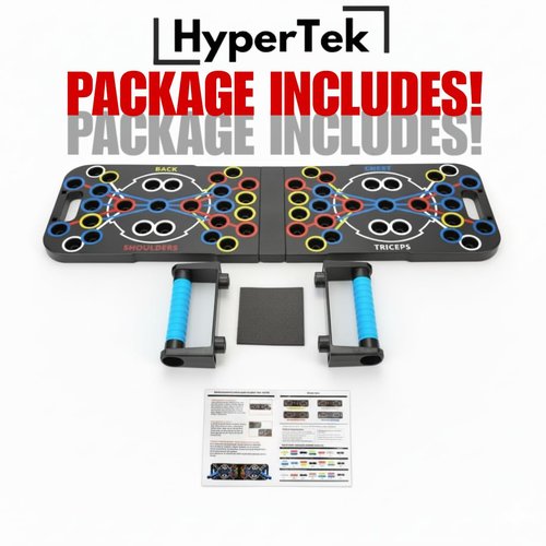 Hybertek 27 in 1 Pro Push Up Board | Multi Functional Foldable Push Up Stand for Strength Training, Fat Burning & Full Body Workout at Home | Muscle Training Push Up Bar Board for Men & Woman Fitness